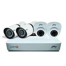 Godrej SeeThru 4 Channel Full HD White CCTV Camera Kit with 1TB Hard Disk, 4MP4CH2D2B1TBHD-26