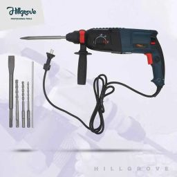 Hillgrove HGCM371M1 1200W 26mm Hammer Impact Drill Machine, 850W Angle Grinder, Drill Chunk, SDS Adapter, 5 Pcs SDS Plus Bits &a; 5 Pcs HSS Drill Bits Combo, HGCM663 image 2