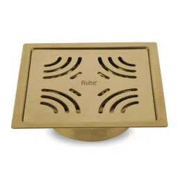 Ruhe Emerald 6x6 inch Stainless Steel 304 Yellow Gold PVD Coating Square Flat Cut Floor Drain, 16-0322-05-picture-39