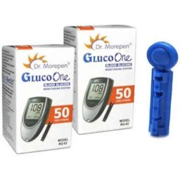 Dr. Morepen Bg-03 100 Pcs Lancets with 50 Glucometer Strips Box-47