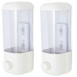 Prestige 450ml Plastic White Wall Mount Liquid Soap Dispenser, 401 (Pack of 2)-image-38