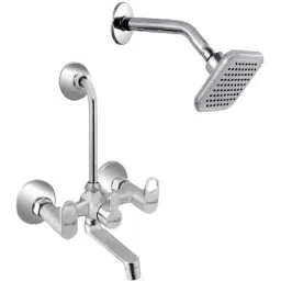 Prestige Prime 2 Pcs Brass Chrome Finish Wall Mixer &a; Grand Shower Head Set-37