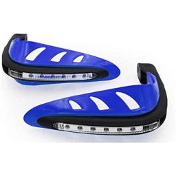 AOW Motorcycle Handguards with Led Light for 7/8 inch Grips - 300 * 140 * 110mm (Blue) for Suzuki GS-15