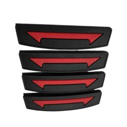 SureStrive 4 Pcs Rubber Black &a; Red Universal Anti Scratch Door Protector Guard Set for Hyundai Santrro 2018 Type-2-16