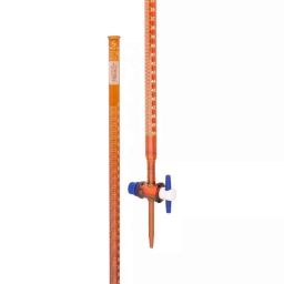 Supertek 100ml Borosilicate Glass 3.3 Class-A Amber Burette with PTFE Key &a; Calibration Certificate, 75.102.0100-picture-24