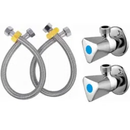 Fastgear Stainless Steel Angle Wall Cock with Connection Pipe (Pack of 2)-image-20