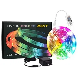 RSCT 240W 5m Plastic RGB 300 LED Rope Strip Light with Alexa Google Assistant, App Control Lighting Kit &a; Music Sync Colour Changing Lights, 5050-2