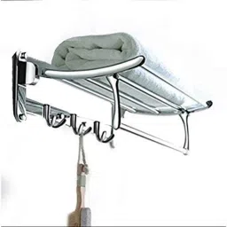 Galaxy 24 inch Stainless Steel Wall Mountable Foldable Chrome Finish Towel Rack-image-39