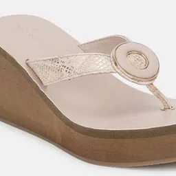Marc Loire Textured Open Toe Wedge Heels image 2
