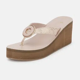 Marc Loire Textured Open Toe Wedge Heels image 3