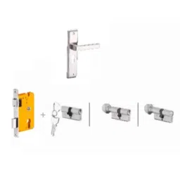 Dorset Kaira HL KAI 8 inch Zinc WD Finish Lock Set with Coin &a; 70mm Knob Cylinder-picture-11