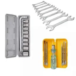 Hillgrove HGCM406M1 Carbon Steel Yellow &a; Gray Combination Spanner Sets-picture-23