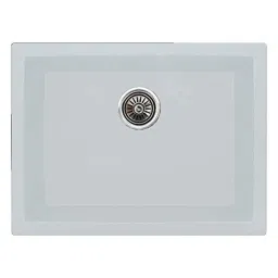 Uken Heavy Duty Quartz Kitchen Sink (24X18) With Accessories(24/18-Qr-Me-Ms-10) White-image-9
