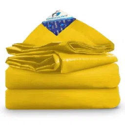 TUFFPAULIN 30x30ft 120 GSM Polyethylene Yellow Extra Strong Virgin Mulching Sheet Film Tirpal-picture-7