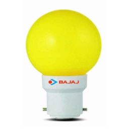 Bajaj LEDZ 0.5W B22 Yellow Ping Pong LED Bulb, 830707-picture-1