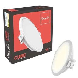 Fybros Cube 15W Polycarbonate Warm White Round Sleek LED Panel Light, FLS5171A-34