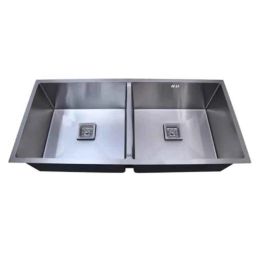 IRIS 45x20cm Stainless Steel Double Bowl Kitchen Sink-image-59