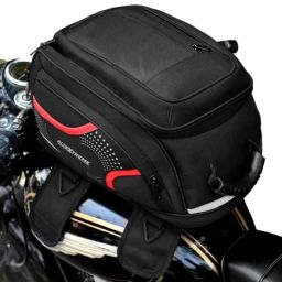 AllExtreme EXRBTC1 Black Magnetic Fuel Tank Bag with Rain Cover Fit Sling Storage for All Bike-30