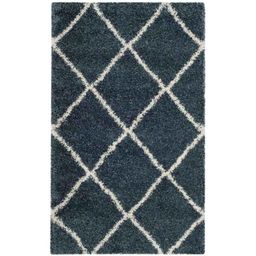 Carpetify 3x5ft Blue &a; Ivory Modern Anti Slip Shaggy Fluffy Fur Rug, 0712YBY2D69-picture-18