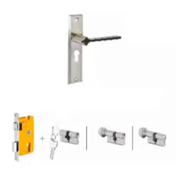 Dorset Odiun HL ODI 8 inch Zinc SC Finish Lock Set with Knob &a; 70mm Key Cylinder-picture-29