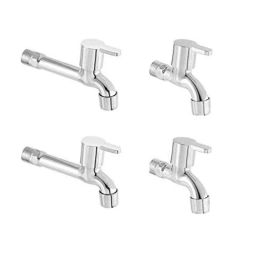 Zesta Flora 24 Pcs Stainless Steel Chrome Finish Short Body &a; Long Body Bib Cock Set with Wall Flange-picture-32