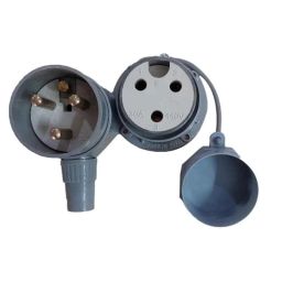 Selvo 30A TPN Metal Clad Protected Three Pin Industrial Plug &a; Socket, GSELTPS11068-13