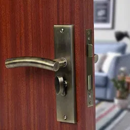 Saze 8 inch Stainless Steel Antique Brass Finish Cylindrical Plate One Side Key Mortise Door Lock Handle Set with 3 Keys, MG-1101-image-71