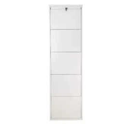 Tufferone 5 Shelves Stainless Steel White Pre Assembled Shoe Rack-image-51