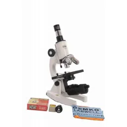 Gemko Labwell Compound Microscope with LED Lamp Batteries, Blank Slide Kit, G-S-725-42-23