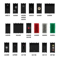 Anchor Roma Urban 2 Module Black Blank Plate, 66644B (Pack of 20)-picture-0