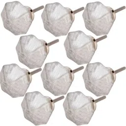 Atom GK003 Silver Crystal Glass Cabinet Door knob (Pack of 10)-image-23