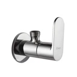 ZAP Opel Brass Chrome Finish Angle Cock Valve for Bathroom &a; Kitchen with Wall Flange-image-83