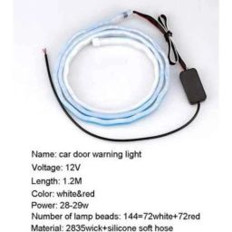 Viva City 2 Pcs 144 LED White &a; Red Silicone Interior Car Door Warning Safety Matrix Moving Light for Maruti Suzuki Ciaz-42