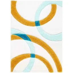 Carpetify 3x5ft Multicolor Modern Geometric 3D Textured Thick &a; Soft Shaggy Fur Rug Carpet, 0928Z2U4AU4-picture-11