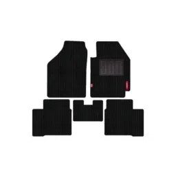 Elegant 6 Pcs Cord Black Carpet Car Mat for Tata Safari Set-image-69