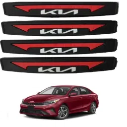 SureStrive 4 Pcs Rubber Black &a; Red Anti Scratch Door Guard Set for Kia Forte All Model-picture-43