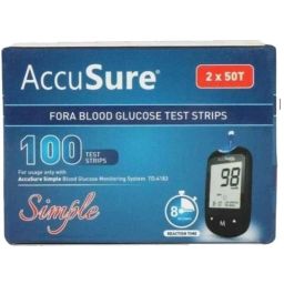 Accusure 4183 100 Pcs Glucometer Strips Box-44