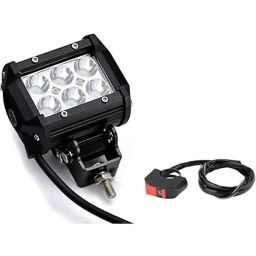 AOW 6 LED Super Bright Spot Light Fog Lamp (Pack of 2) for Hero Super Splendor with Handle Bar Mounting On-Off Switch-4