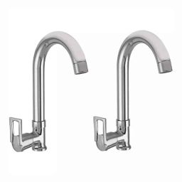 Fastgear Kubix Brass Chrome Finish Silver Sink Tap, FG1962 (Pack of 2)-picture-4