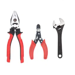 Hillgrove HGCM385M1 8 inch Heavy Duty Grip Multipurpose Combination Lineman Plier, Adjustable Wrench &a; Wire Cutter Combo, HGCM684-37