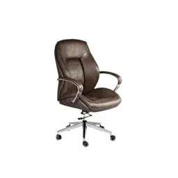 Paradise 21x20x20inch Mild Steel Brown Revolving Executive Chair with Medium Back, PMP-2012-image-15