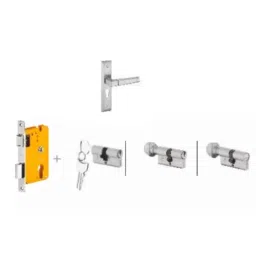Dorset Cosmo HL CS 8 inch Stainless Steel Lock Set with Knob &a; 70mm Key Cylinder (Pack of 4)-picture-19