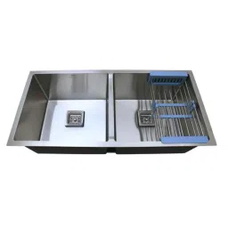ZAP 37x18x10 inch Double Bowl Stainless Steel Diamond Cut Kitchen Sink-image-25