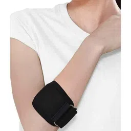 K Squarians Fabric Black Tennis Elbow Support, 1005, Size: Universal-34