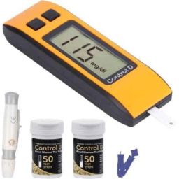 Control D Orange Glucometer with 100 Strips-10