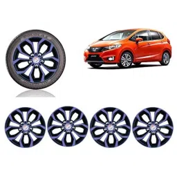 Auto Pearl 4 Pcs 14 inch Violet &a; Black ABS Press Type Hubcap Wheel Cover Set with Retention Ring for Honda Jazz2015EModel-picture-43