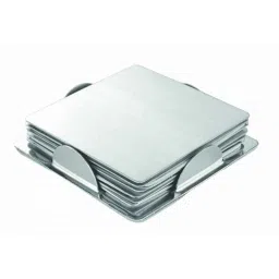 Elegante Stainless Steel Square Coaster, SL-047 (Pack of 6)-picture-37