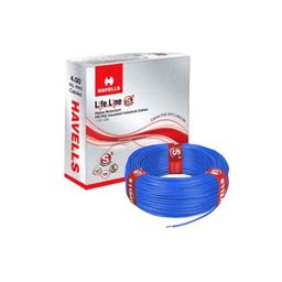 Havells 4 Sqmm Blue Life Guard FRLSH PVC Insulated Flexible Cable, WHFFFNBA14X0, Length: 90 m-picture-48