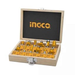 Ingco 12 Pcs 8mm Black Router Bit Set, AKRT1211-10