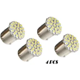 Meenu Arts 22 SMD (White) Led Indicator Bulb/Turn Signal Bulb Universal T-30 (Pack of 4) Universal for Bikes and Cars-36